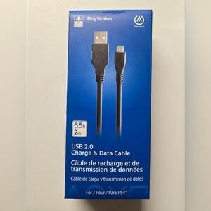 PowerA USB 2.0 Charge & Data Cable For PS4